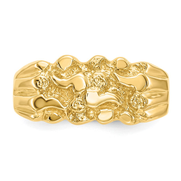 14KT Yellow Gold Nugget Ring; Size 7