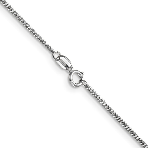 14KT White Gold 20-inch 1.3MM Curb Pendant Chain