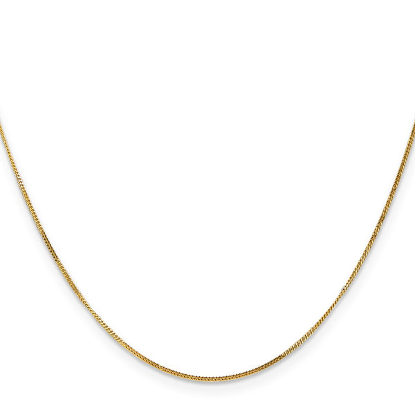 14KT Yellow Gold 20-inch 0.9MM Curb Pendant Chain