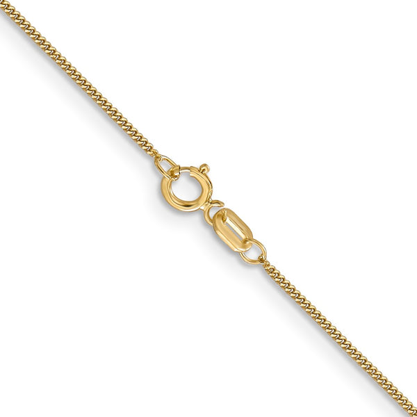 14KT Yellow Gold 20-inch 0.9MM Curb Pendant Chain