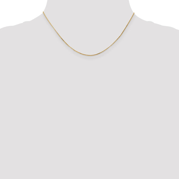 14KT Yellow Gold 16-inch 0.9MM Curb Pendant Chain