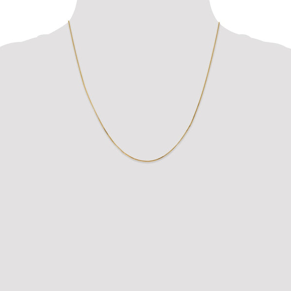 14KT Yellow Gold 20-inch 0.9MM Curb Pendant Chain