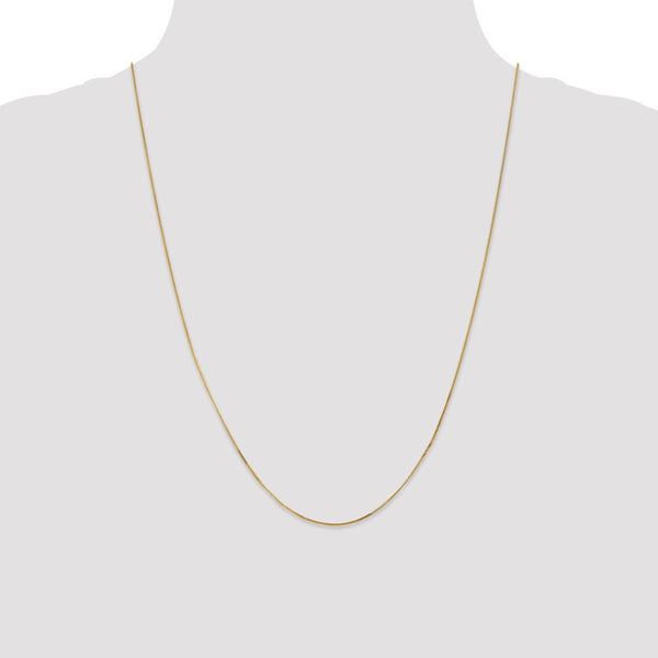 14KT Yellow Gold 24-inch 0.9MM Curb Pendant Chain