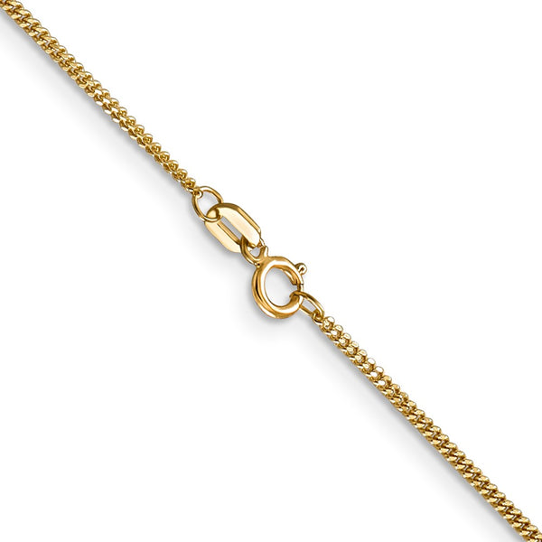 14KT Yellow Gold 18-inch 1.3MM Curb Pendant Chain