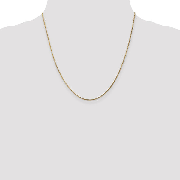 14KT Yellow Gold 20-inch 1.3MM Curb Pendant Chain