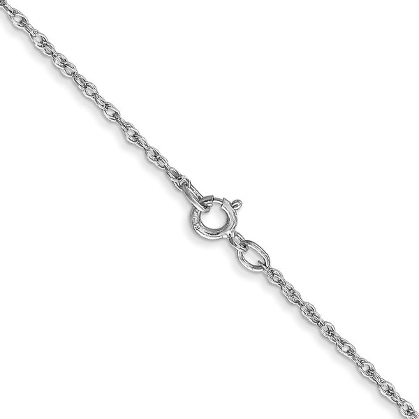 14KT White Gold 14-inch 0.8MM Rope Pendant Chain