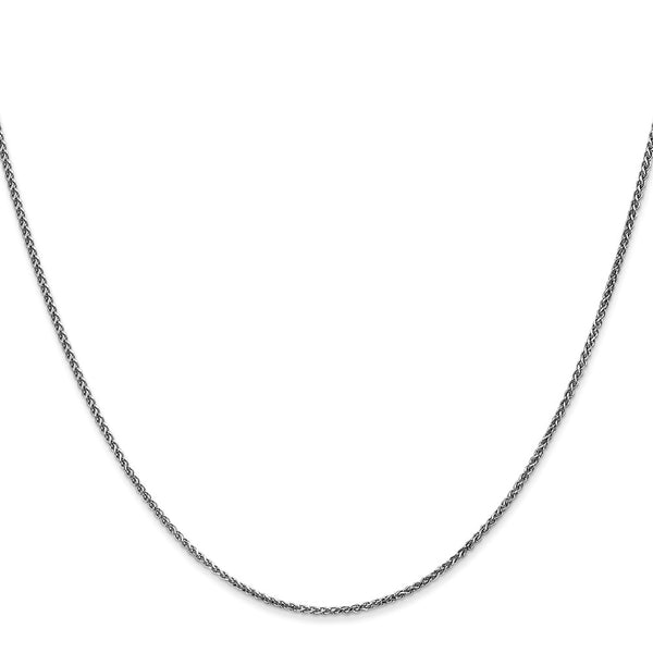 14KT White Gold 20-inch 1.2MM Diamond-cut Lobster Clasp Spiga Link Chain