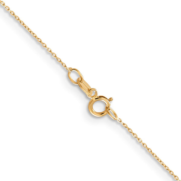 14KT Yellow Gold 20-inch 0.6MM Diamond-cut Cable Pendant Chain