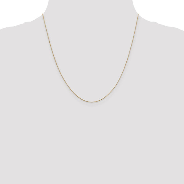 14KT Yellow Gold 20-inch 0.6MM Diamond-cut Cable Pendant Chain