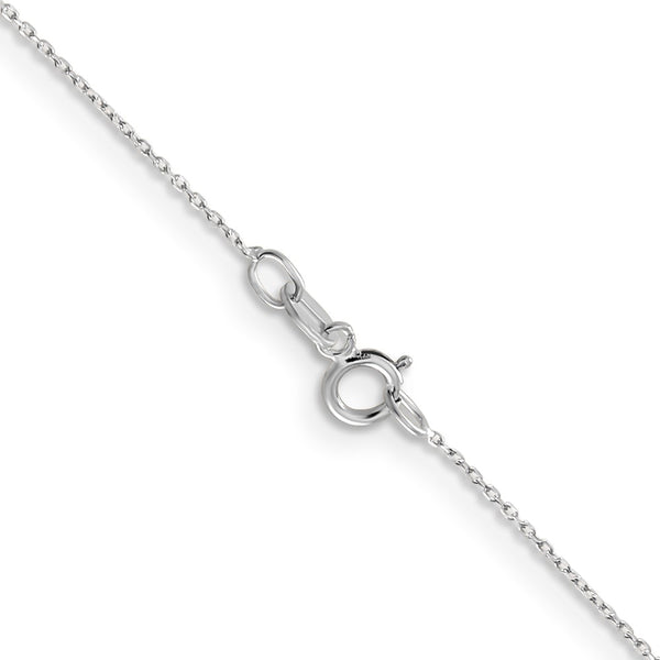 14KT White Gold 16-inch 0.6MM Diamond-cut Cable Pendant Chain