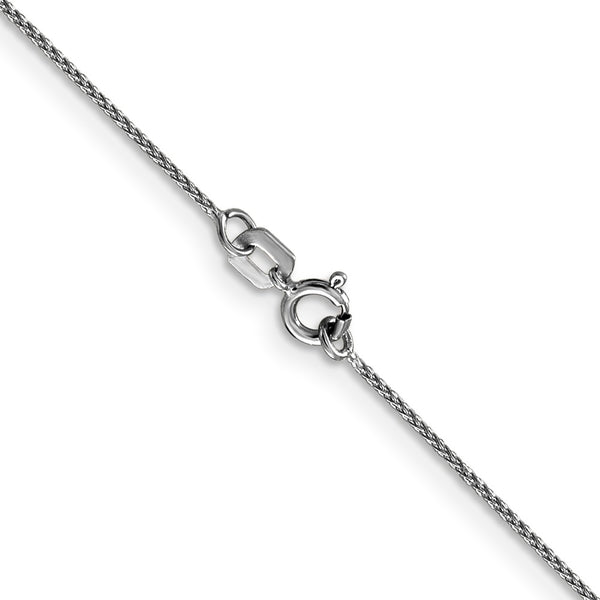 14KT White Gold 20-inch 0.65MM Diamond-cut Spiga Link Pendant Chain