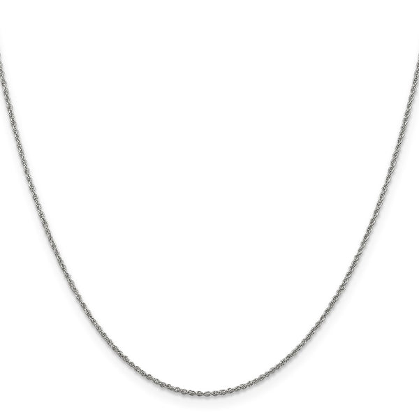 14KT White Gold 20-inch 1.1MM Rope Pendant Chain