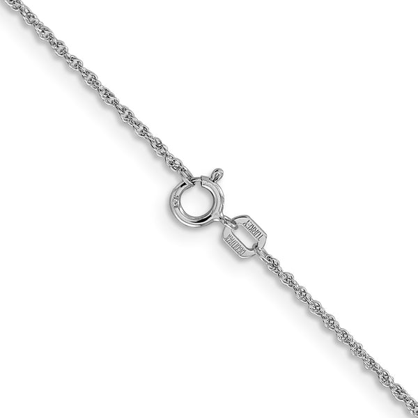 14KT White Gold 20-inch 1.1MM Rope Pendant Chain