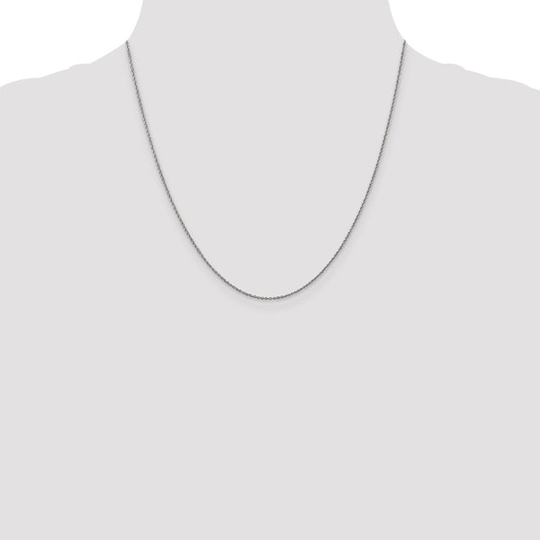 14KT White Gold 20-inch 1.1MM Rope Pendant Chain