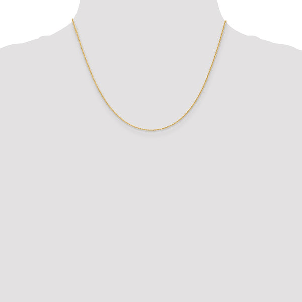 14KT Yellow Gold 18-inch 1.1MM Rope Pendant Chain