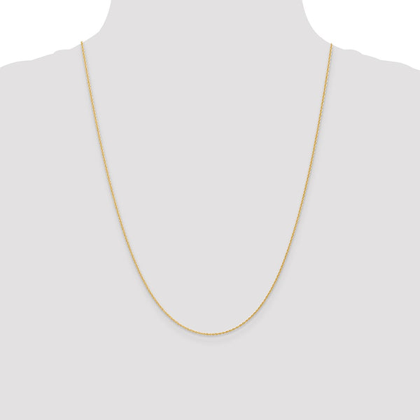 14KT Yellow Gold 24-inch 1.1MM Rope Pendant Chain