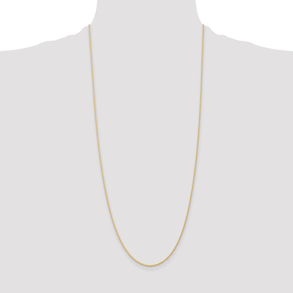 14KT Yellow Gold 30-inch 1.1MM Rope Pendant Chain