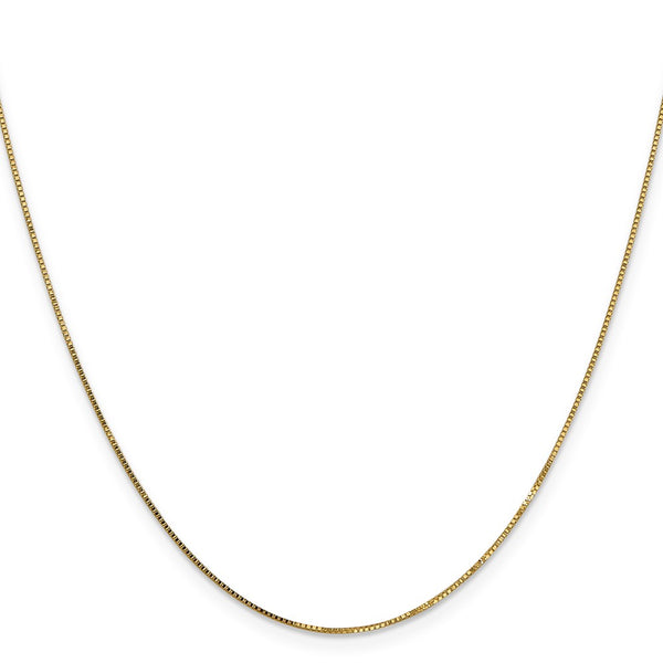 14KT Yellow Gold 24-inch 0.7MM Box Pendant Chain