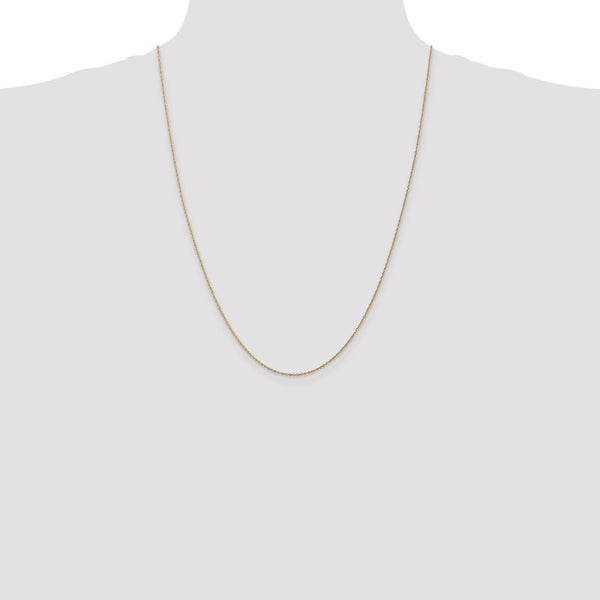 14KT Yellow Gold 24-inch 0.8MM Rope Pendant Chain