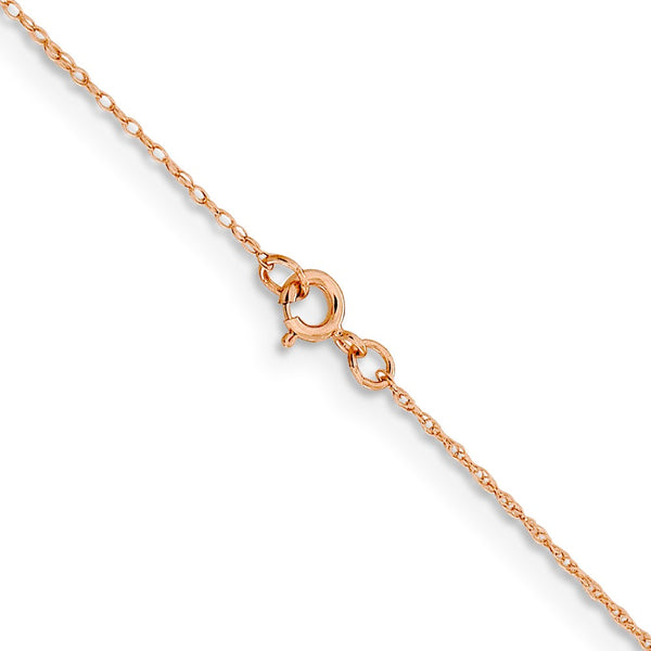 14KT Rose Gold 24-inch 0.5MM Cable Rope Pendant Chain