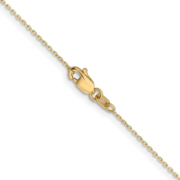 14KT Yellow Gold 24-inch 0.8MM Diamond-cut Cable Pendant Chain