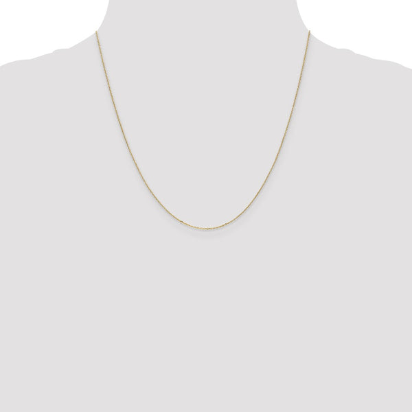 14KT Yellow Gold 20-inch 0.8MM Diamond-cut Cable Pendant Chain