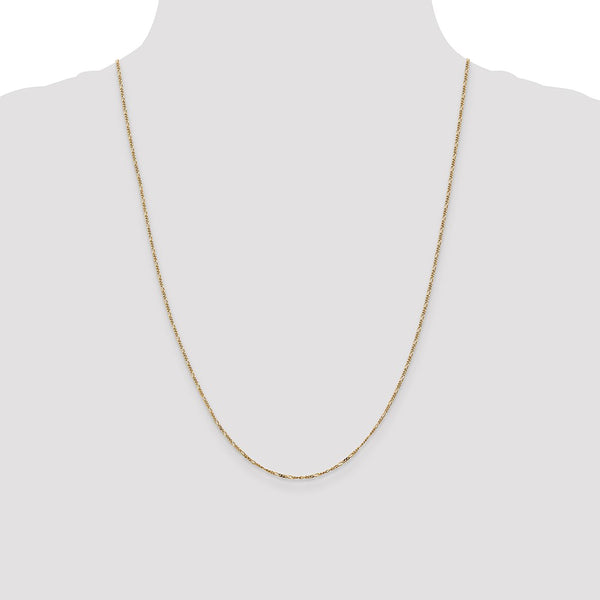 14KT Yellow Gold 24-inch 1.25MM Flat Figaro Chain