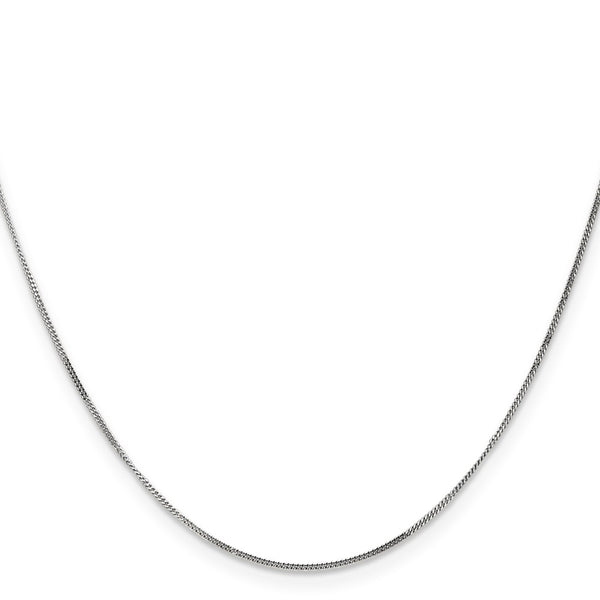 14KT White Gold 18-inch 0.9MM Curb Pendant Chain