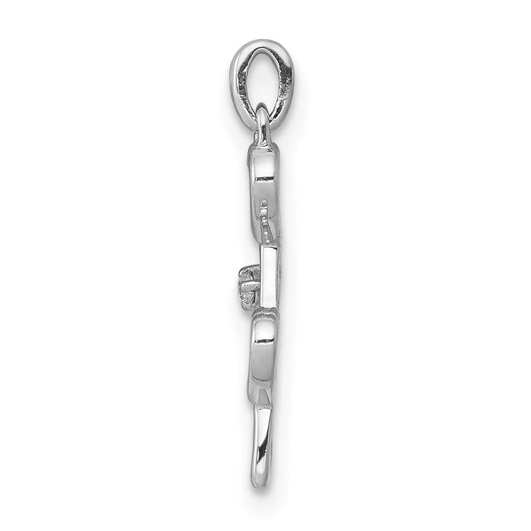 Diamond Accent Heart Pendant in 14KT White Gold. Chain not Included