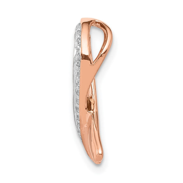 1/12 CTW Diamond Awareness Pendant in 14KT Rose Gold. Chain not Included