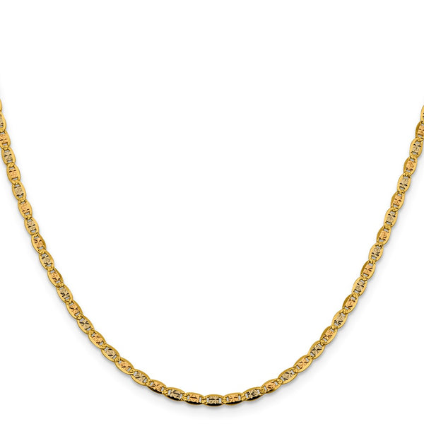 14KT Gold Tri-Color 16-inch 2.75MM Valentino Chain