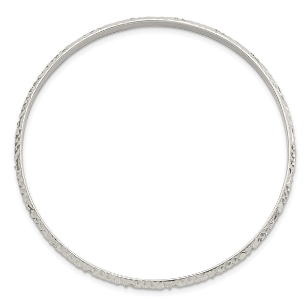 Sterling Silver 8-inch 3.75MM Bangle Slip-On Bracelet