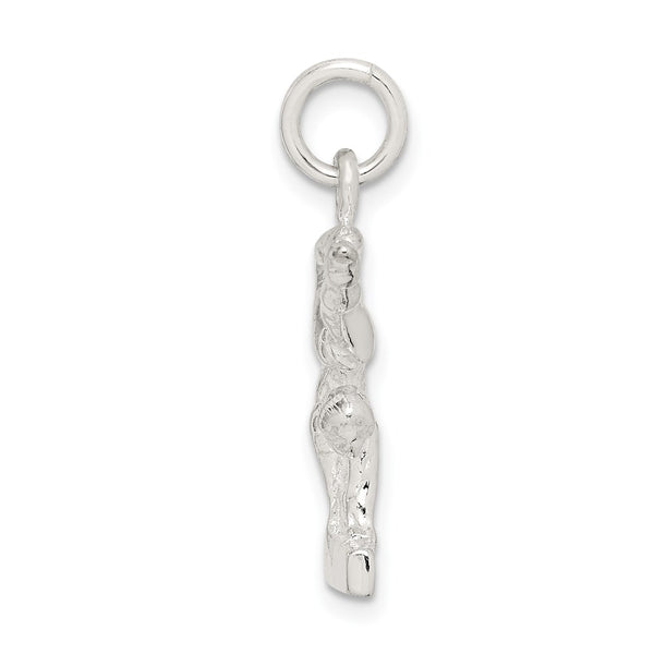 Sterling Silver 22X18MM Gymnast Charm