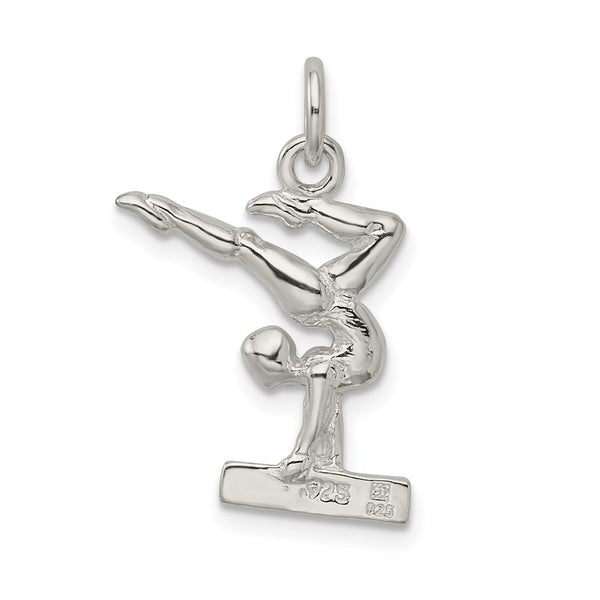 Sterling Silver 22X18MM Gymnast Charm