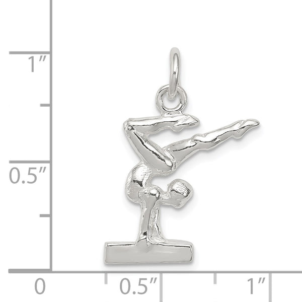 Sterling Silver 22X18MM Gymnast Charm