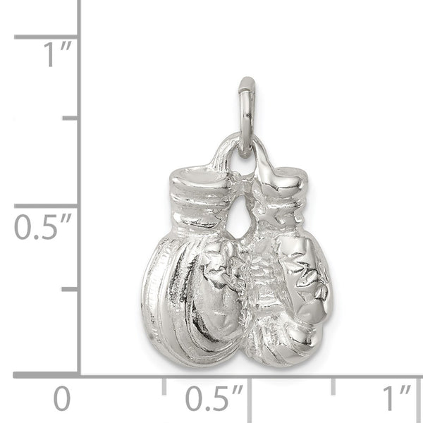 Sterling Silver 19X15MM Boxing Gloves Charm