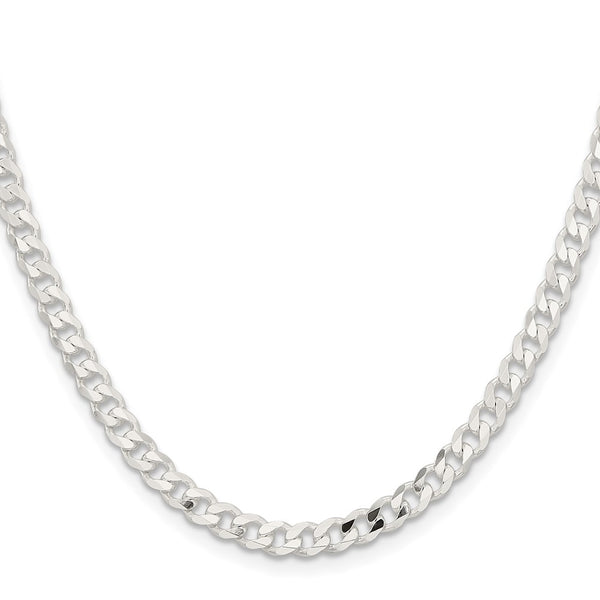 Sterling Silver 18-inch 4.5MM Lobster Clasp Curb Chain