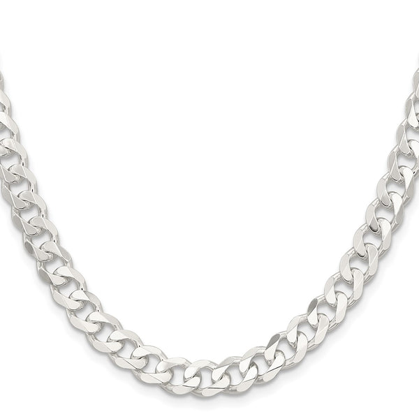 Sterling Silver 18-inch 7.5MM Curb Chain