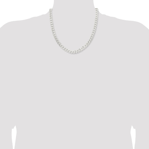 Sterling Silver 20-inch 7.5MM Curb Chain