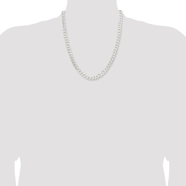 Sterling Silver 22-inch 7.5MM Curb Chain