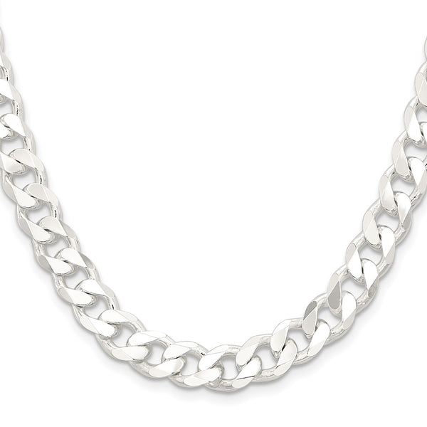 Sterling Silver 22-inch 9MM Lobster Clasp Curb Chain