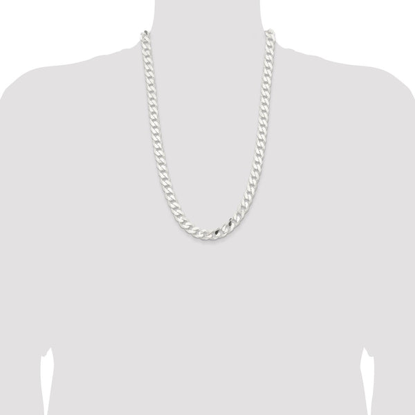 Sterling Silver 26-inch 11MM Curb Chain