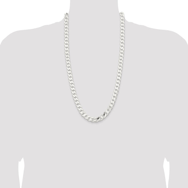 Sterling Silver 28-inch 11MM Curb Chain