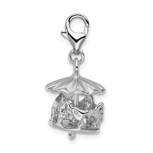 Sterling Silver RH Moveable Carousel w/Lobster Clasp Charm