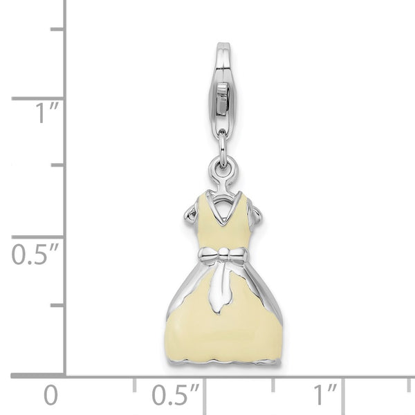 Sterling Silver 39X11MM Dress Charm