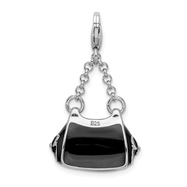 Sterling Silver 41X19MM Handbag Charm