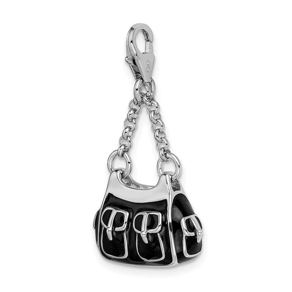 Sterling Silver 41X19MM Handbag Charm