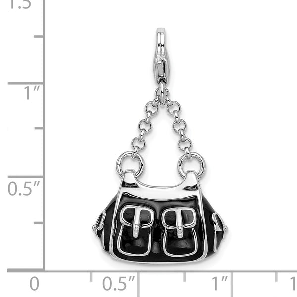 Sterling Silver 41X19MM Handbag Charm