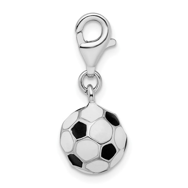 Sterling Silver 31X9MM Soccer Ball Charm