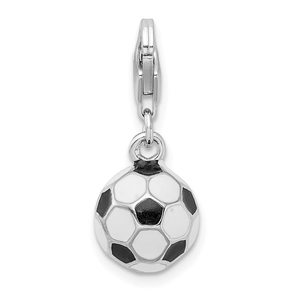 Sterling Silver 31X9MM Soccer Ball Charm